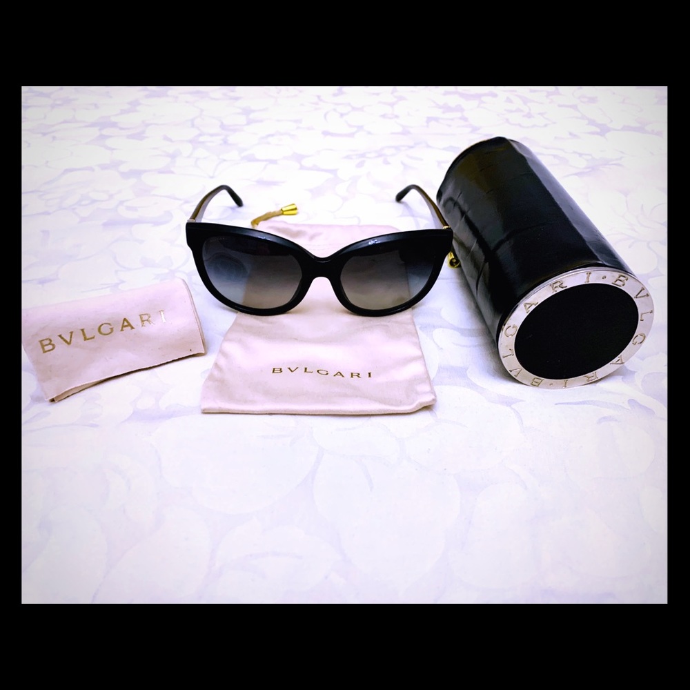 BVLGARI AUTHENTIC BLACK SUNGLASSES